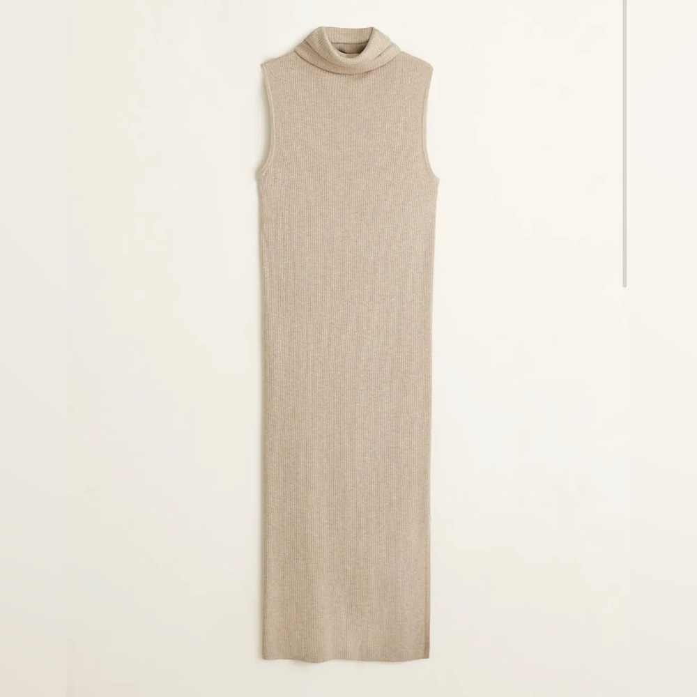 Mango - Ribbed long dress